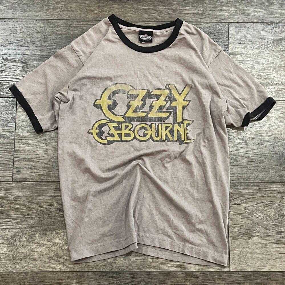RARE! Vintage 2004 Winterland Ozzy Osbourne Ringer Tee Shirt Made in USA - Small